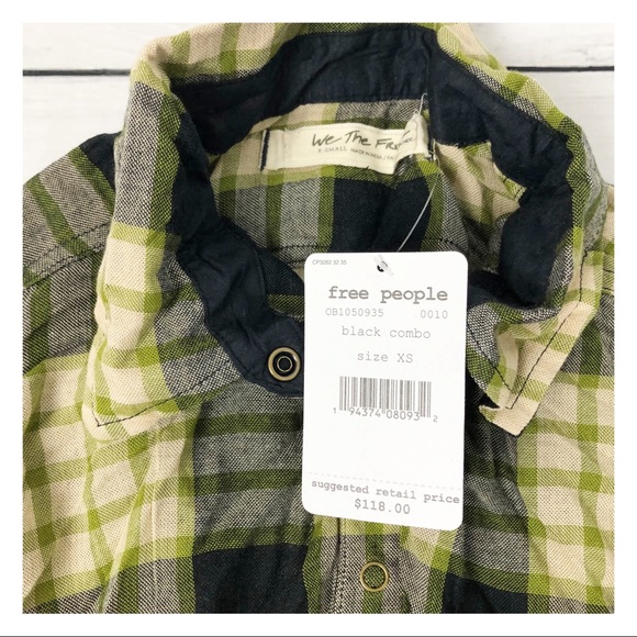 Free People Pacific Dawn Plaid Shirt - Picture 3 of 4